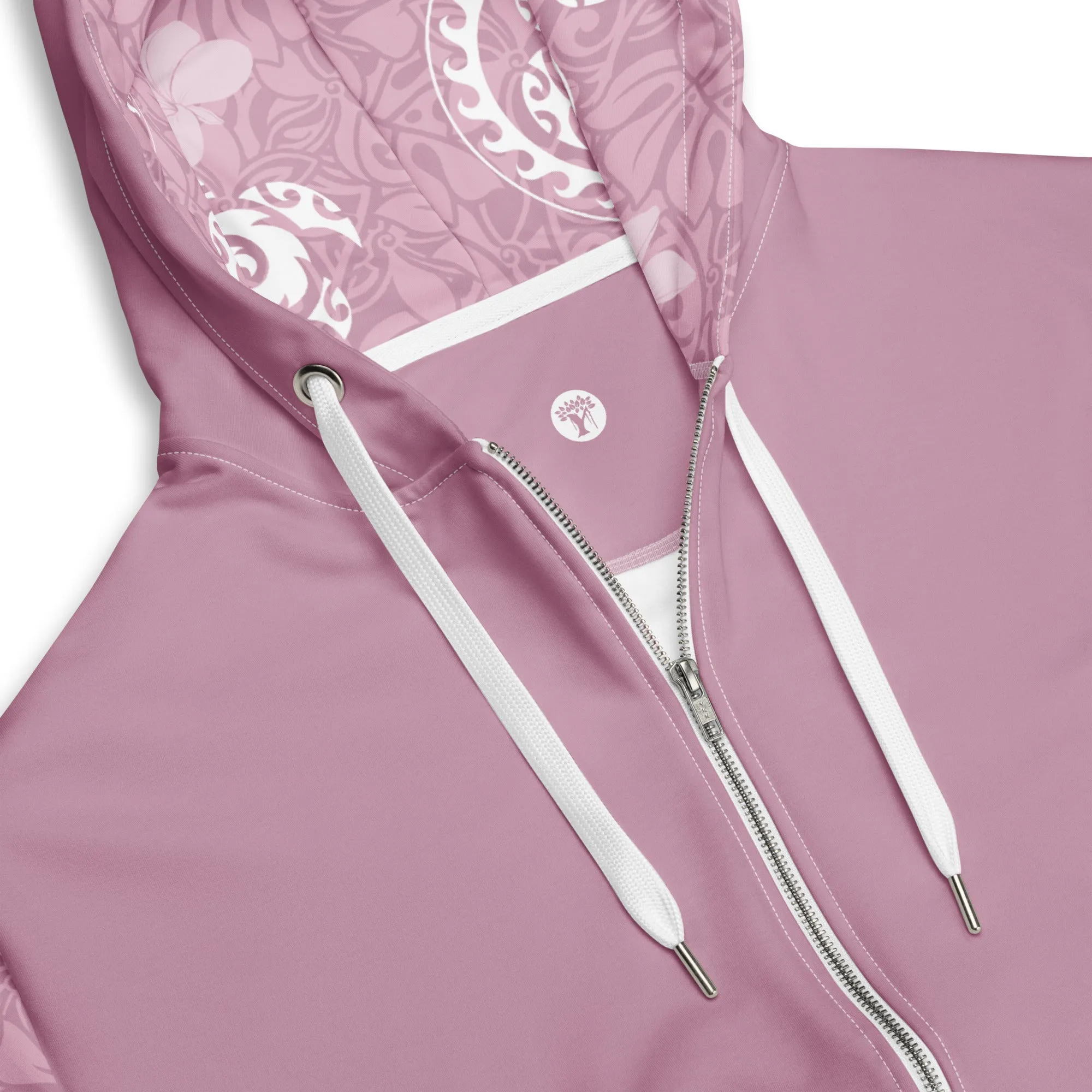 Island Aura Dusty Rose Zip Up Hoodie