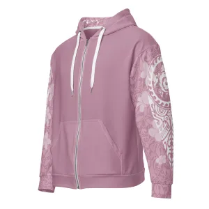Island Aura Dusty Rose Zip Up Hoodie