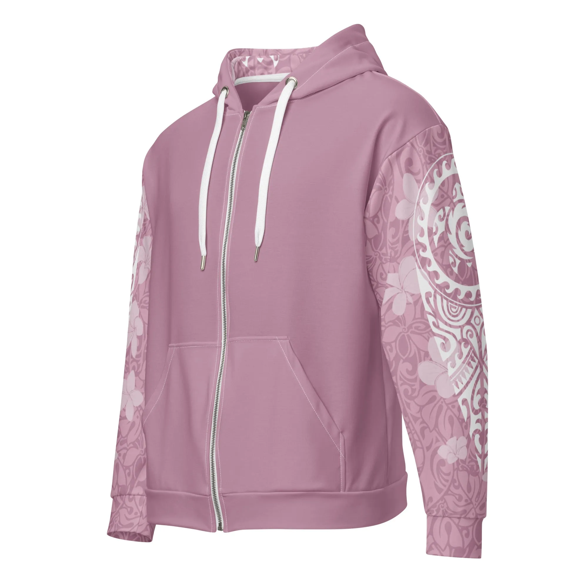 Island Aura Dusty Rose Zip Up Hoodie