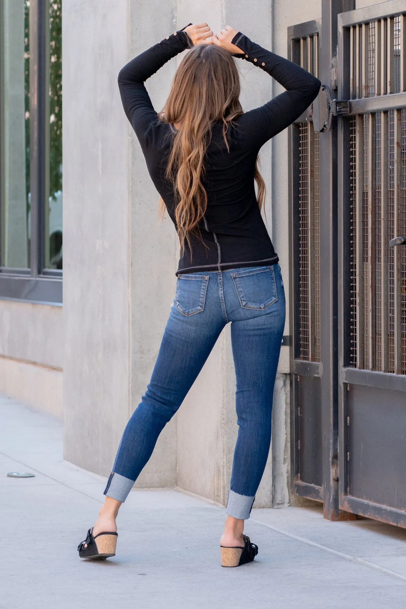 IYKYK Gemma Low Rise Cuffed Hem Skinny