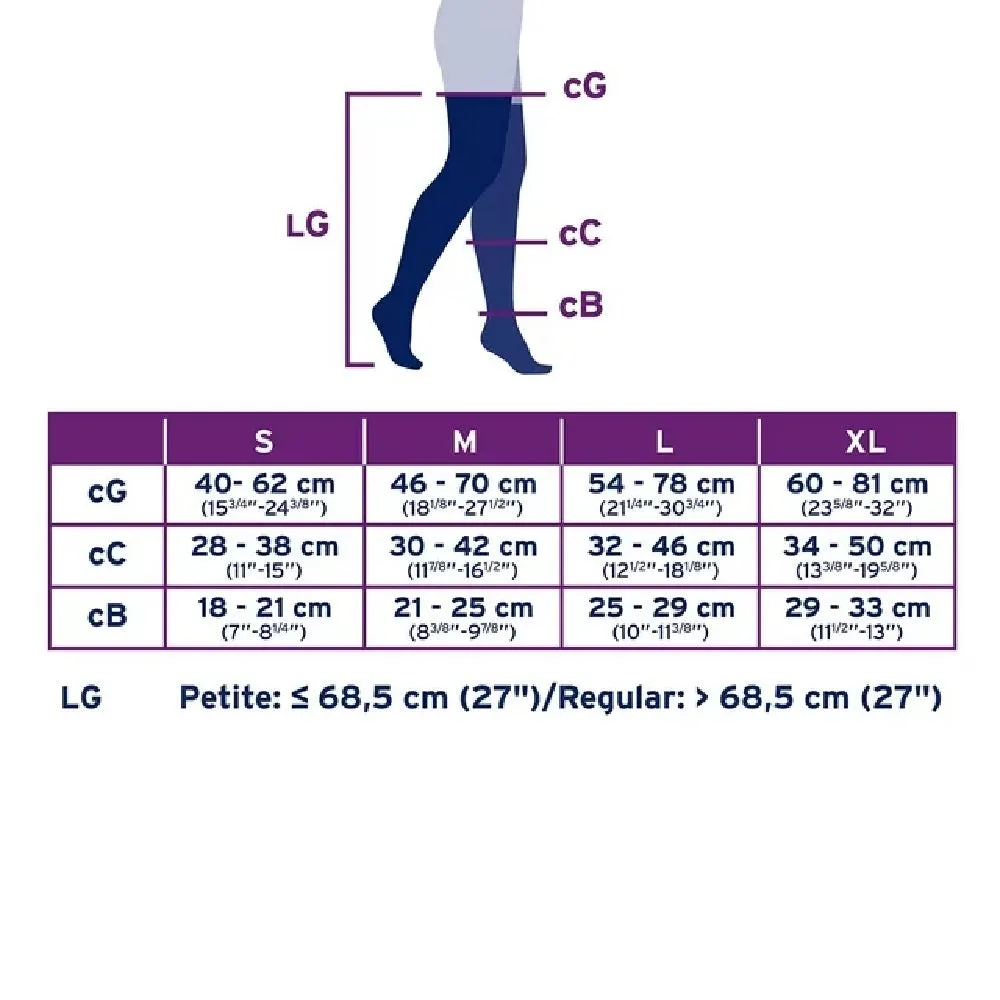 JOBST Opaque 30-40 mmHg Knee High Stockings, Closed Toe, Natural