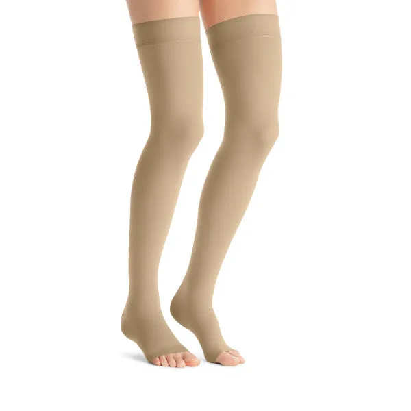 JOBST Women's Opaque Thigh High Dot 30-40 mmHg Open Toe