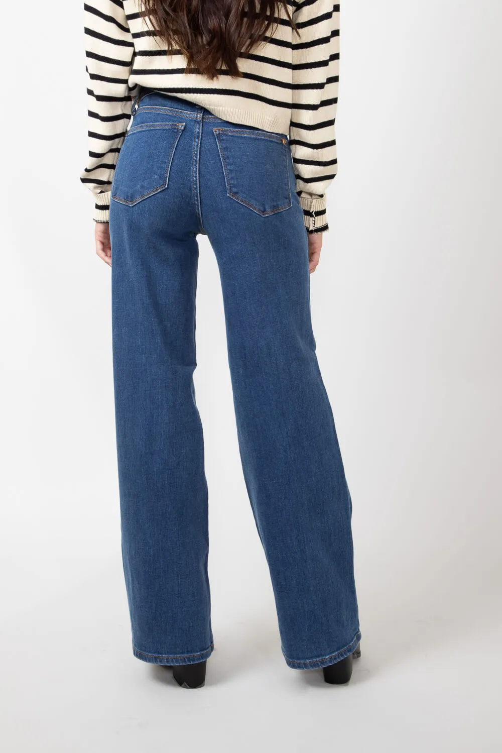 Judy Blue High Rise Vintage Wide Leg Jeans for Women | 82553-MD