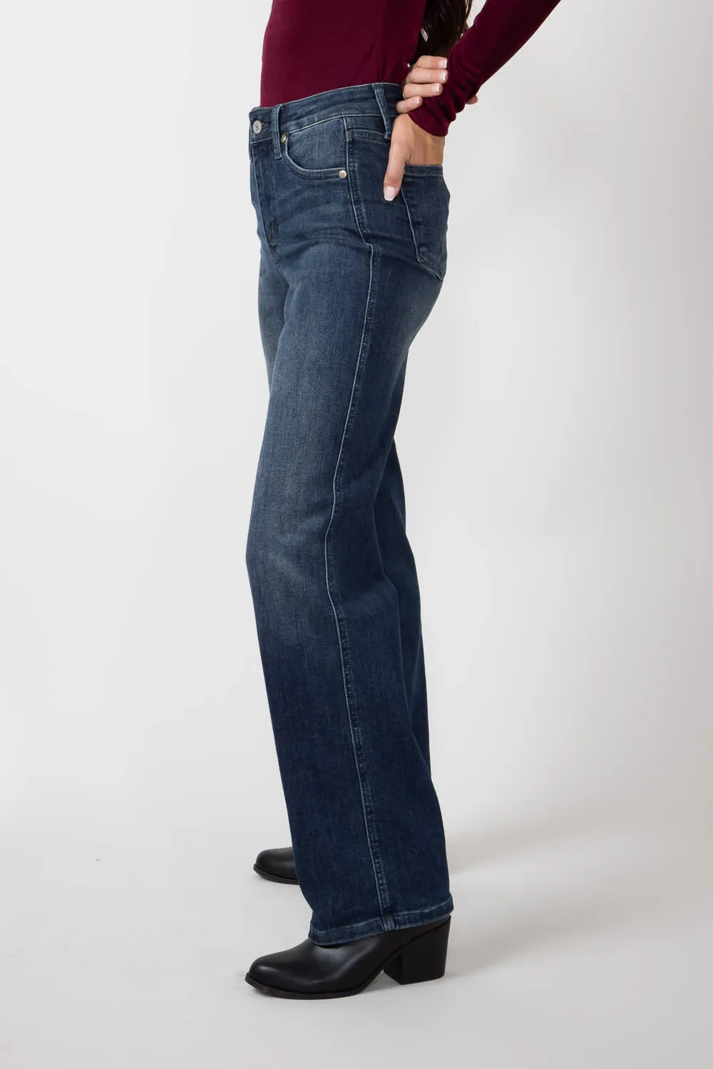 Judy Blue Mid Rise Classic Straight Jeans for Women | 88861-REG
