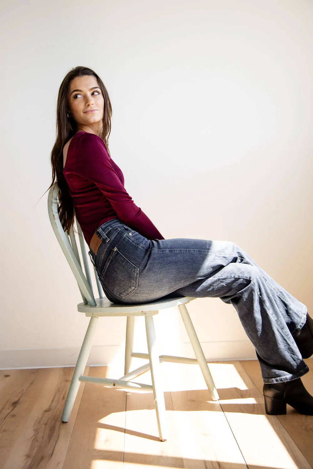 Judy Blue Mid Rise Classic Straight Jeans for Women | 88861-REG