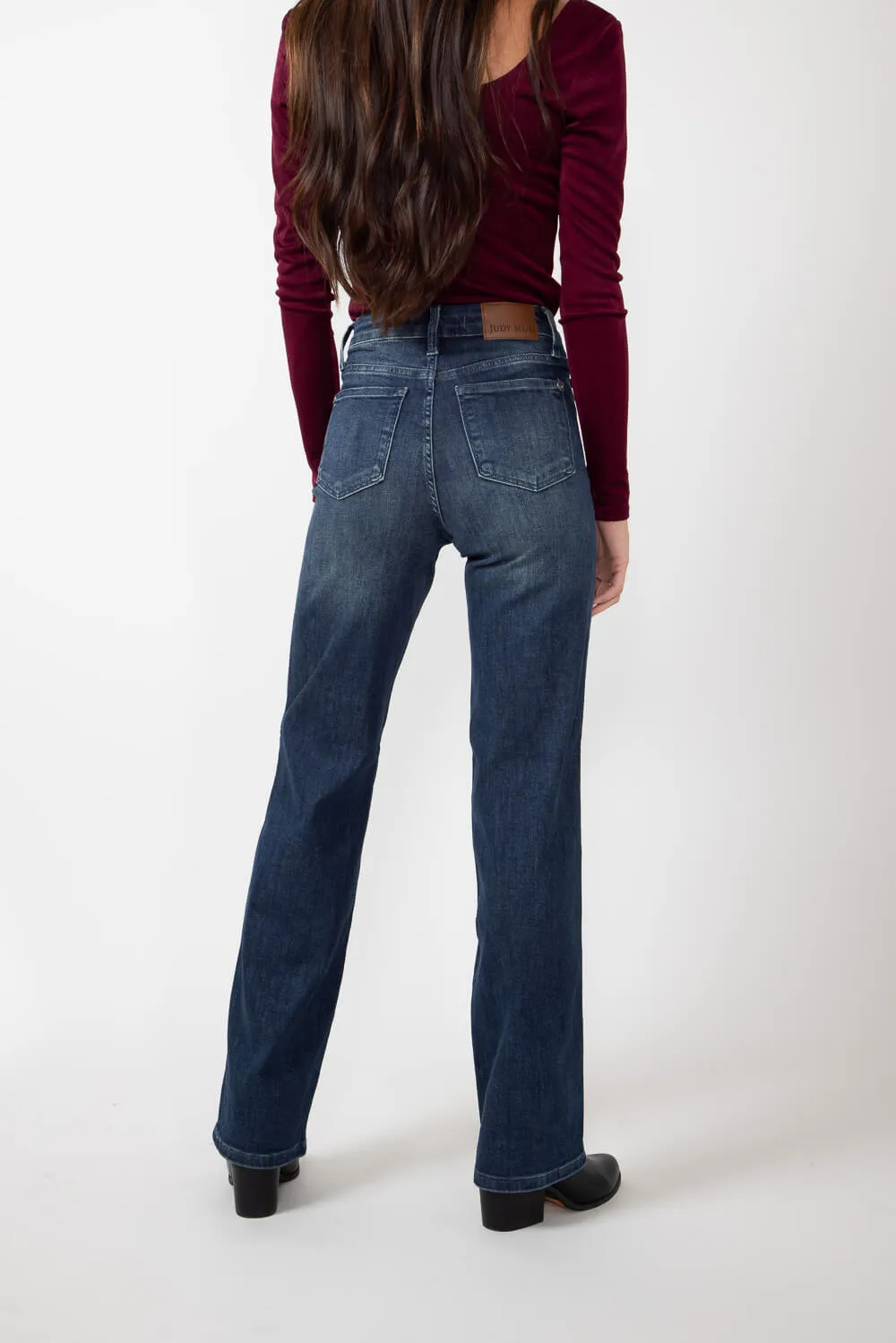 Judy Blue Mid Rise Classic Straight Jeans for Women | 88861-REG