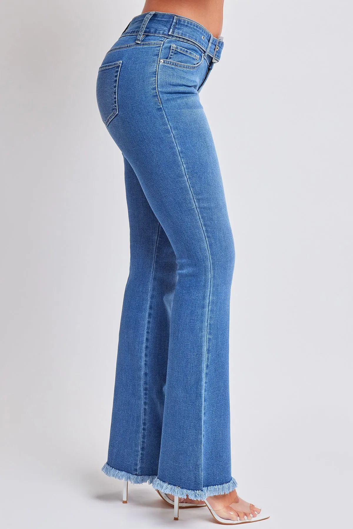 Junior Flare Low Rise Denim Jeans With Belt Buckle Feature, Pack of 12