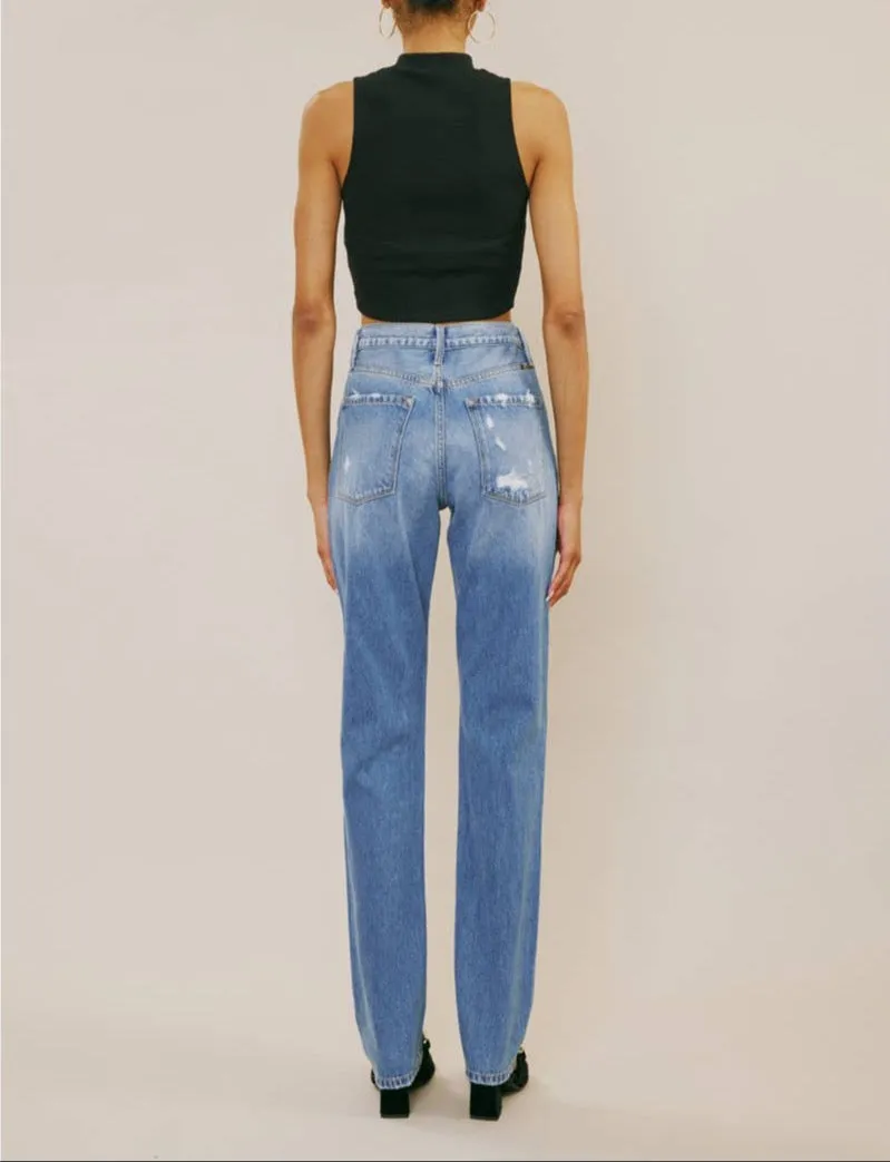 Kan Can Usa -Ultra High Rise Straight Jeans