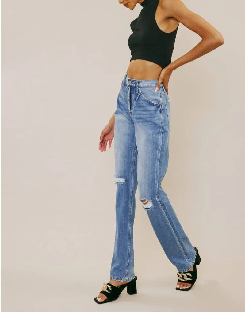 Kan Can Usa -Ultra High Rise Straight Jeans