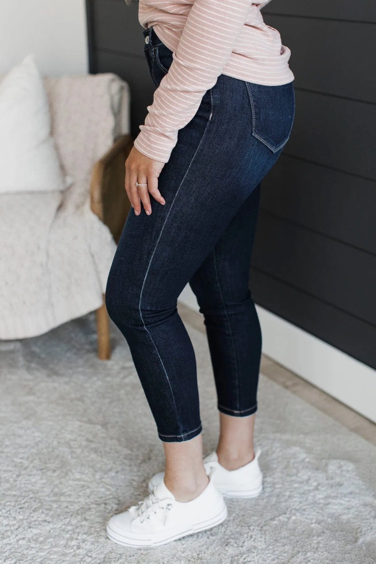 KanCan Crop Skinny Jeans- Caidence Wash