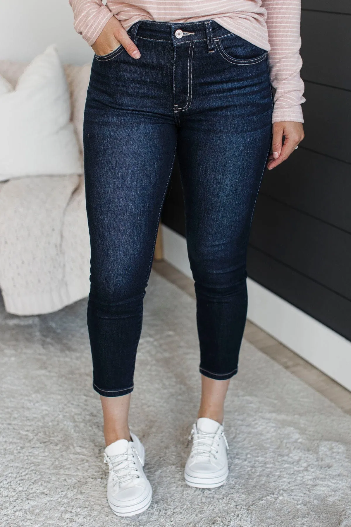 KanCan Crop Skinny Jeans- Caidence Wash