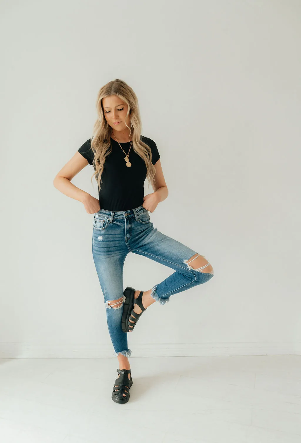 Kancan High Rise Ankle Skinny Jeans
