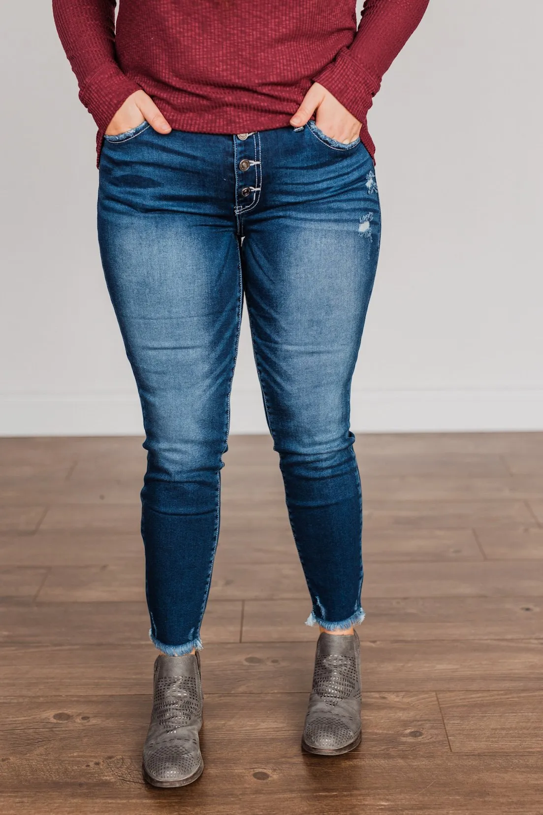 KanCan Mid-Rise Skinny Jeans- Victoria Wash