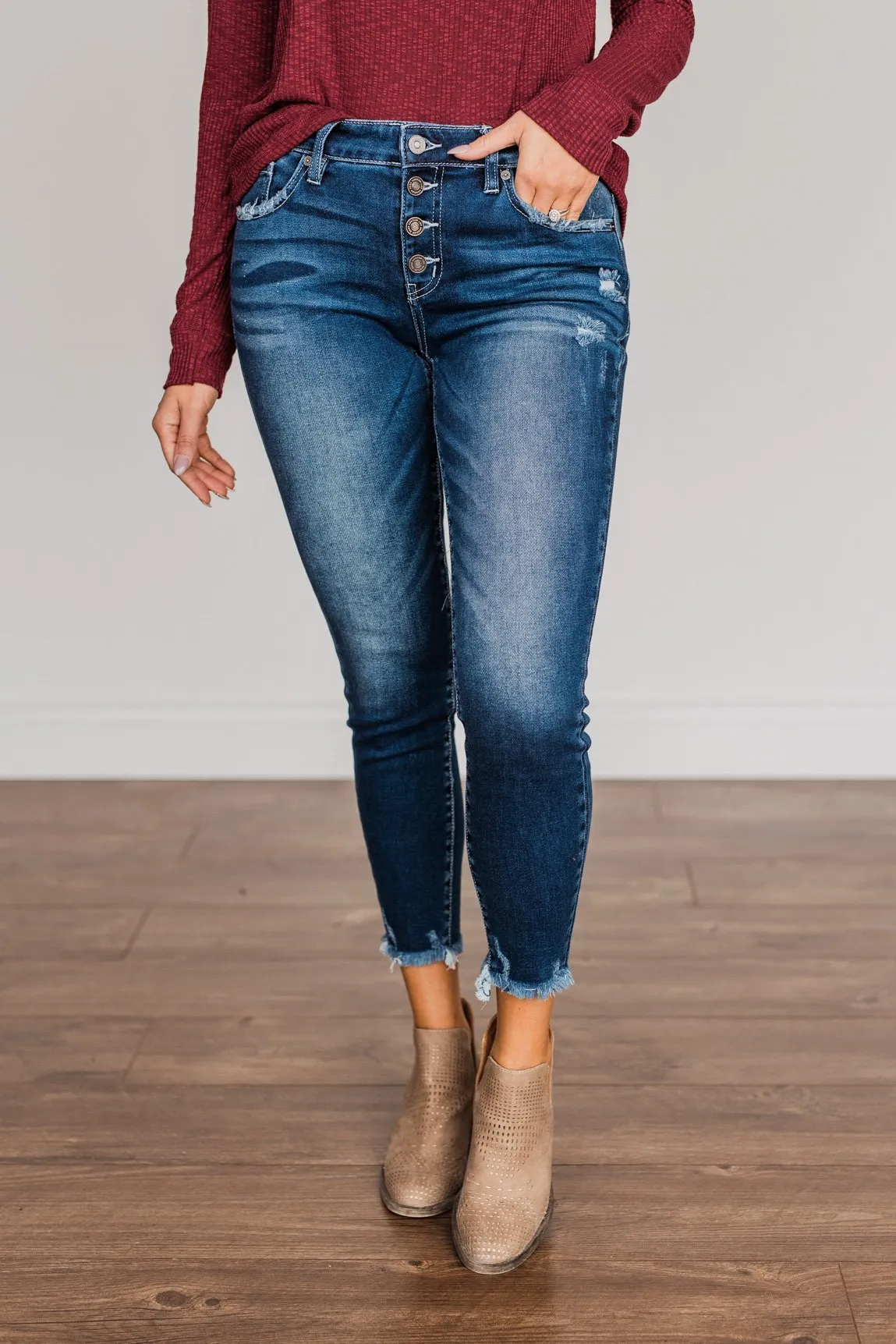 KanCan Mid-Rise Skinny Jeans- Victoria Wash