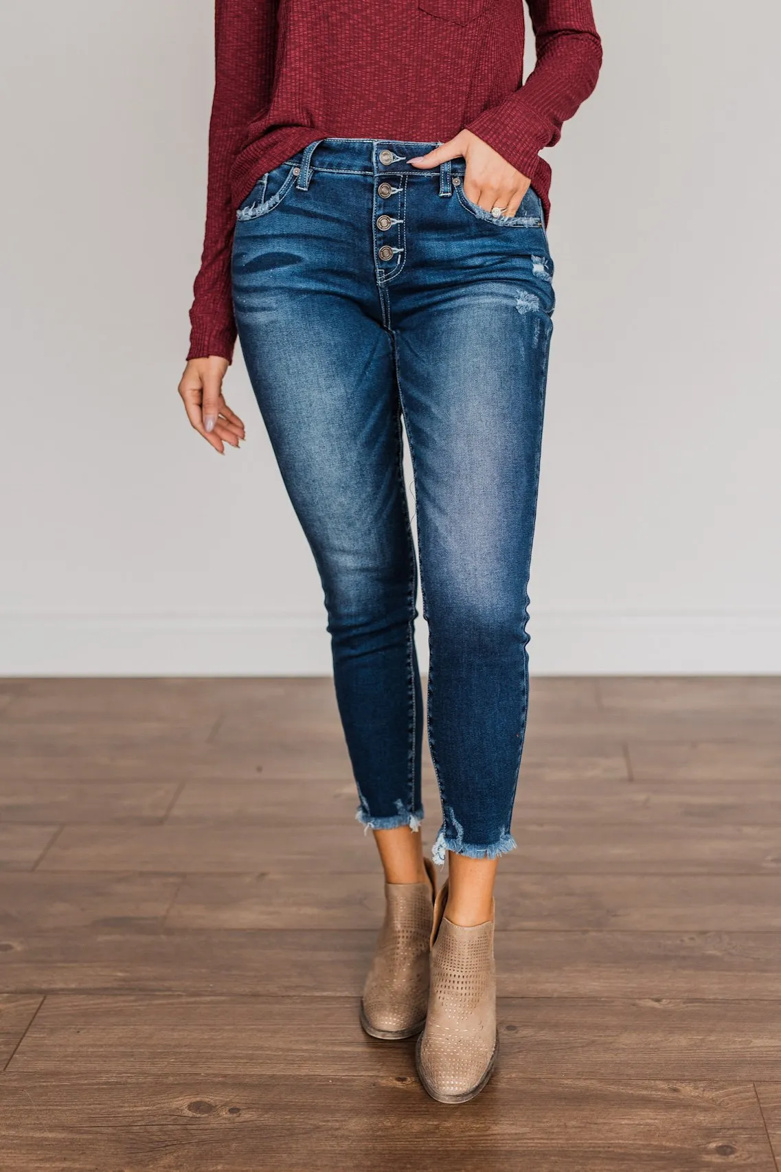 KanCan Mid-Rise Skinny Jeans- Victoria Wash