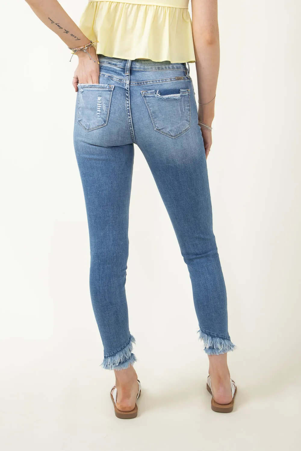 KanCan Nala Distressed Ankle Skinny Jeans for Women | KC6204M
