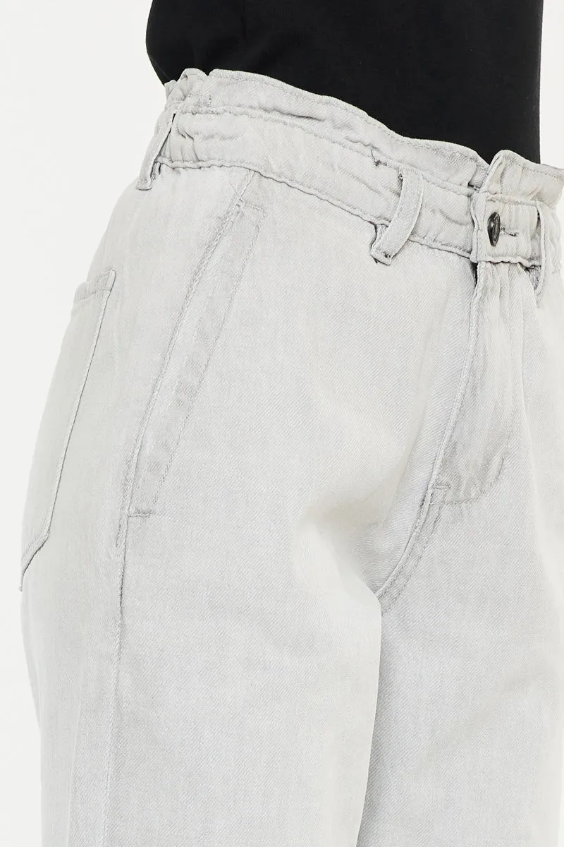 Kastel Ultra High Rise Paperbag Mom Jeans