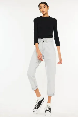 Kastel Ultra High Rise Paperbag Mom Jeans