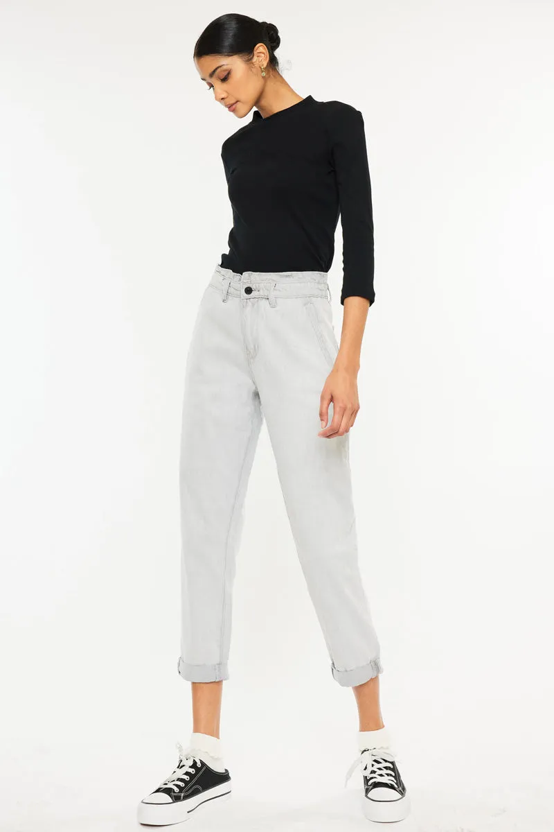 Kastel Ultra High Rise Paperbag Mom Jeans