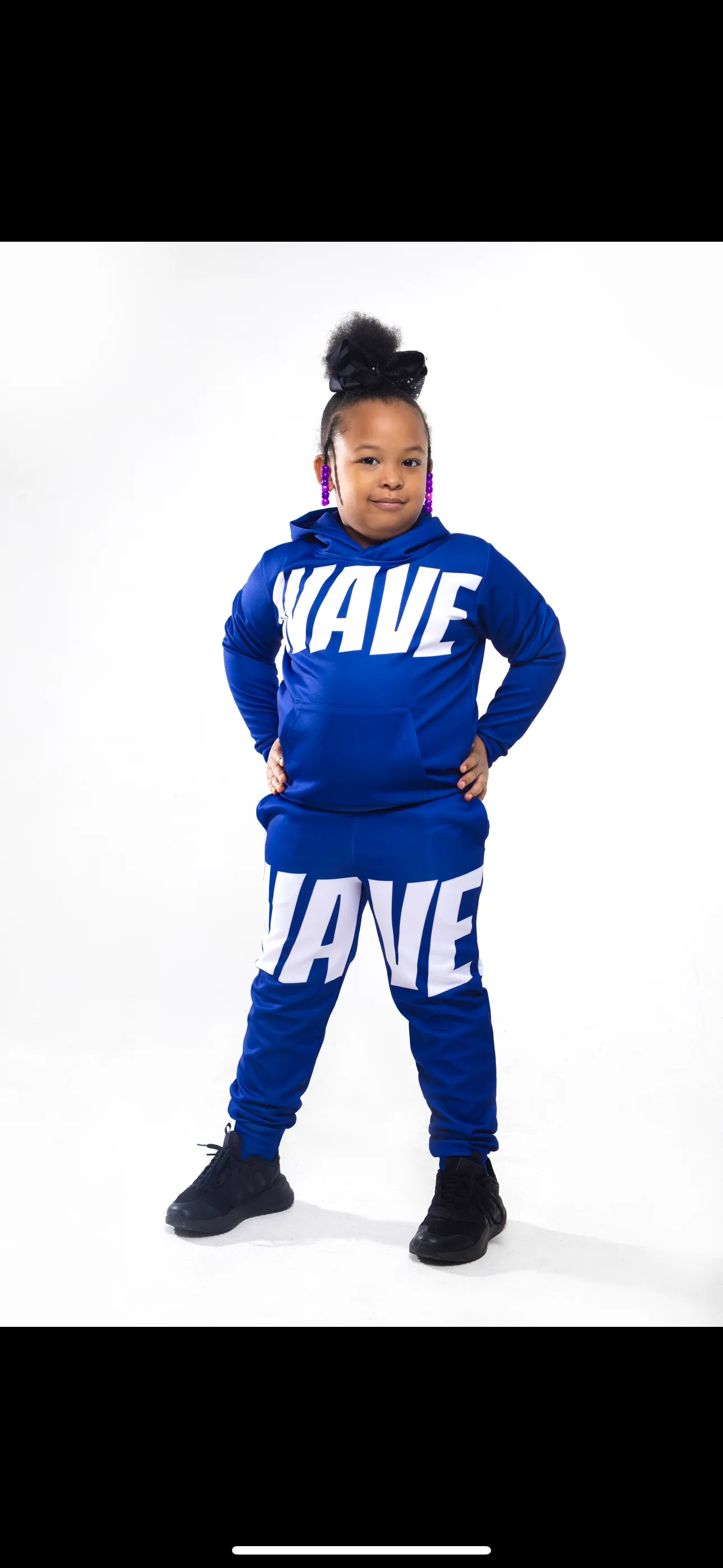 Kids BLU WAVE Hoodie