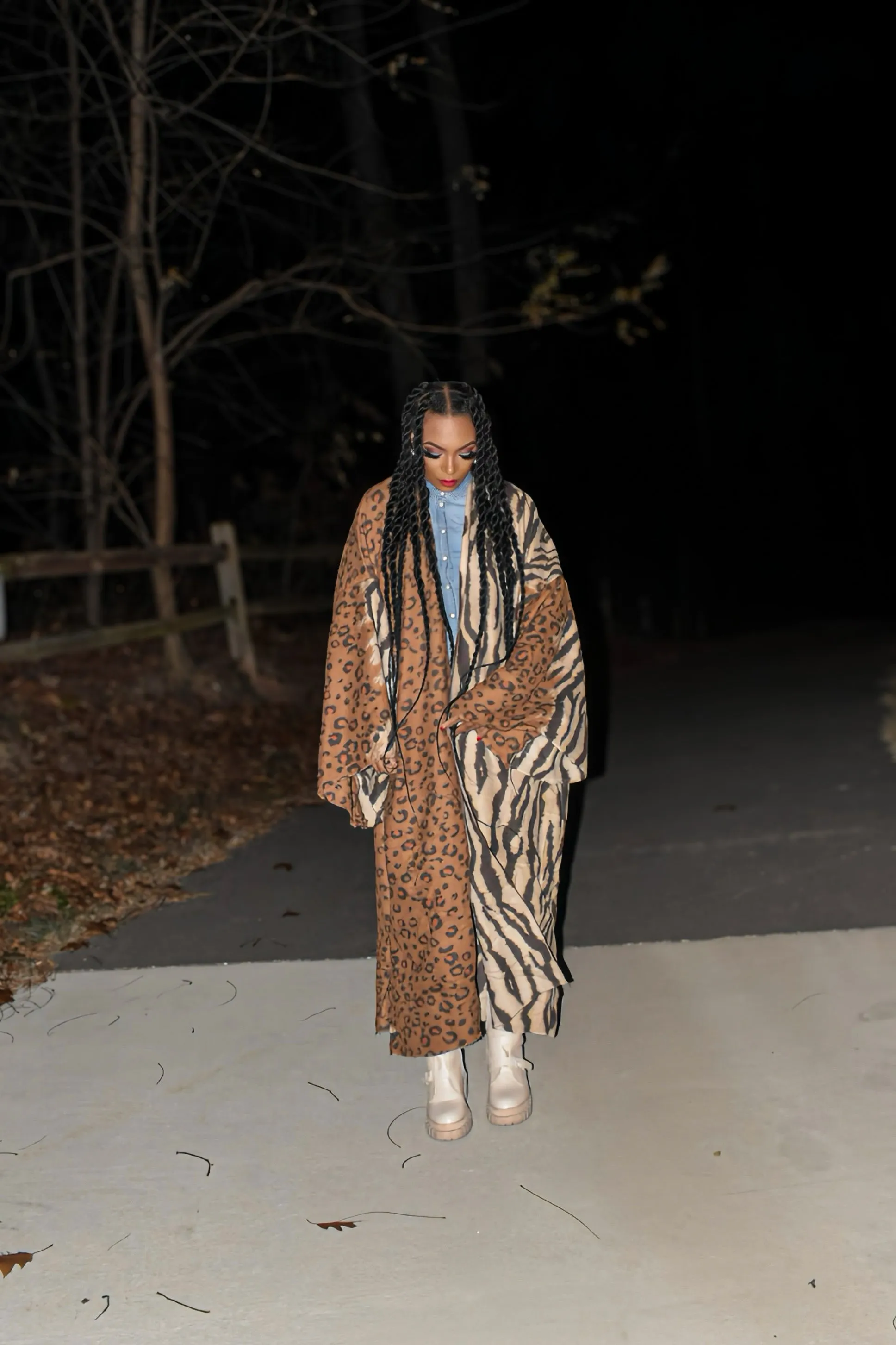 Kina Leopard/Zebra Print Cardigan