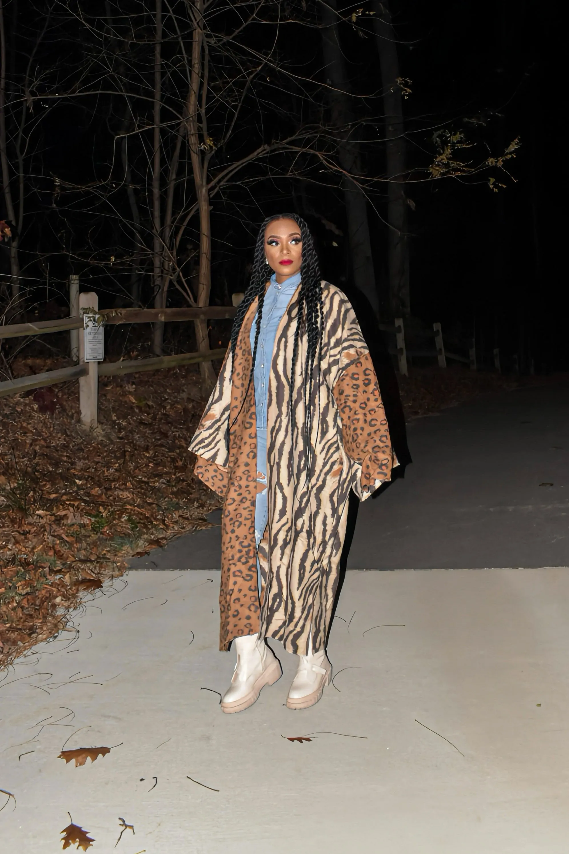 Kina Leopard/Zebra Print Cardigan