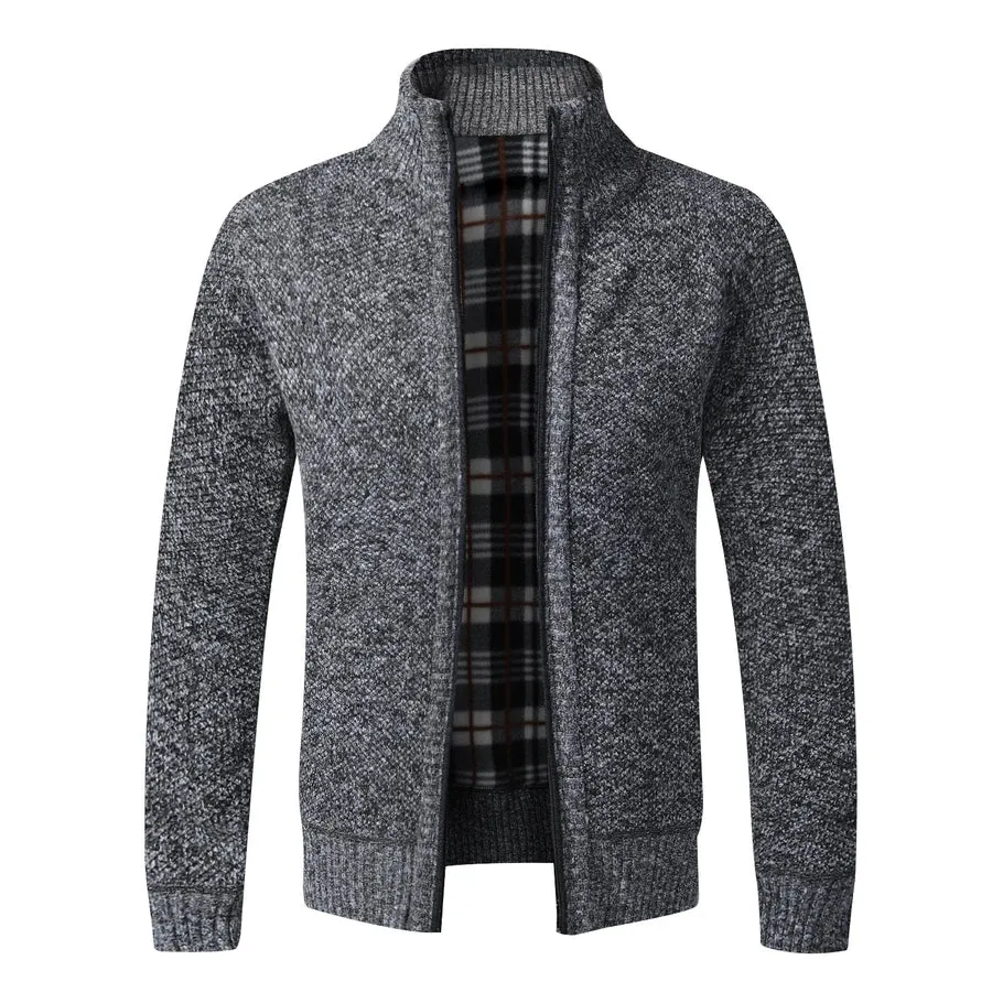 Knitted Fleece-Lined Cardigan Jackets