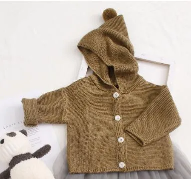Knitted Unisex Baby Cardigan Autumn
