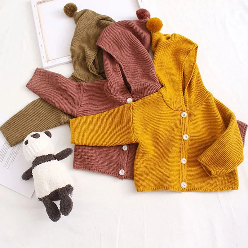 Knitted Unisex Baby Cardigan Autumn