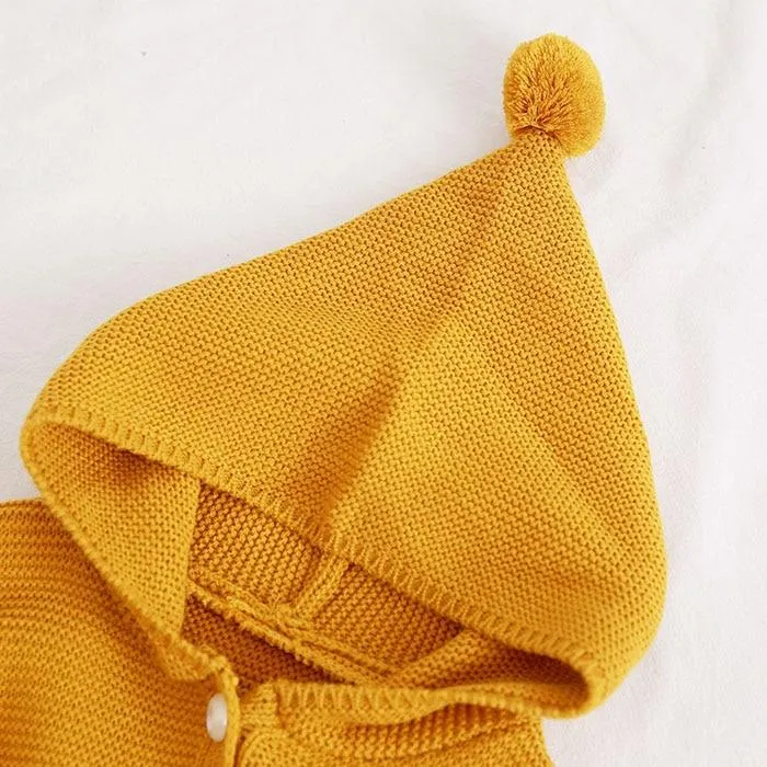 Knitted Unisex Baby Cardigan Autumn