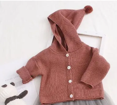 Knitted Unisex Baby Cardigan Autumn