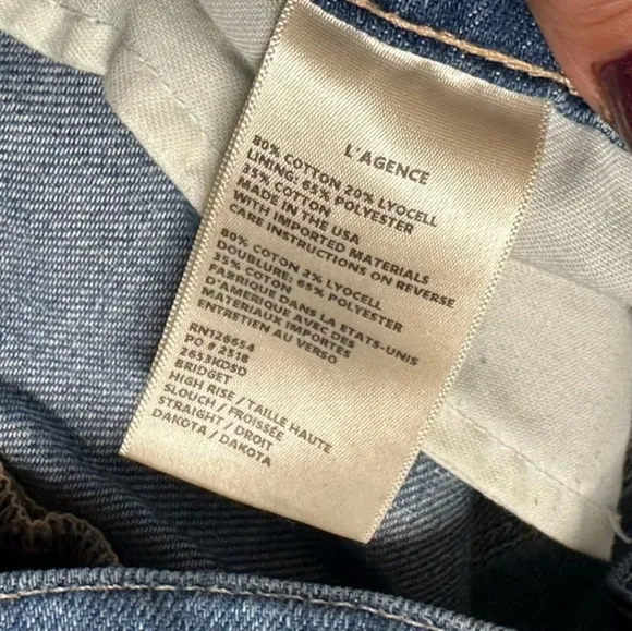 L'AGENCE Bridget Slouch High Rise Jeans