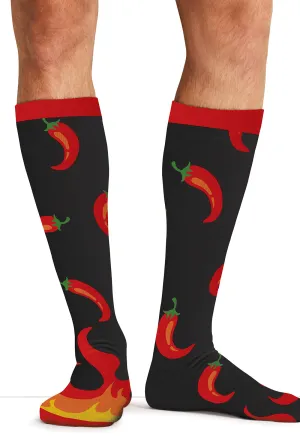 Legwear MPRINTSUPPORT Men's 10-15mmHg Compression Socks Hot Stuff