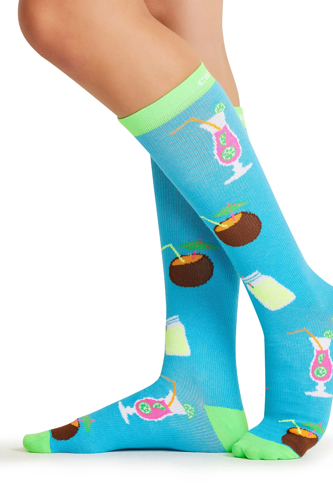 Legwear PRINTSUPPORT Women's 10-15mmHg Compression Socks Drink Up