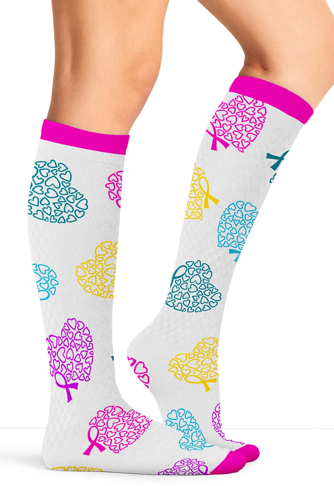 Legwear PRINTSUPPORT Women's 10-15mmHg Compression Socks Love To Care