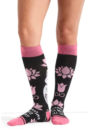 Legwear PRINTSUPPORT Women's 10-15mmHg Compression Socks Namastay All Day