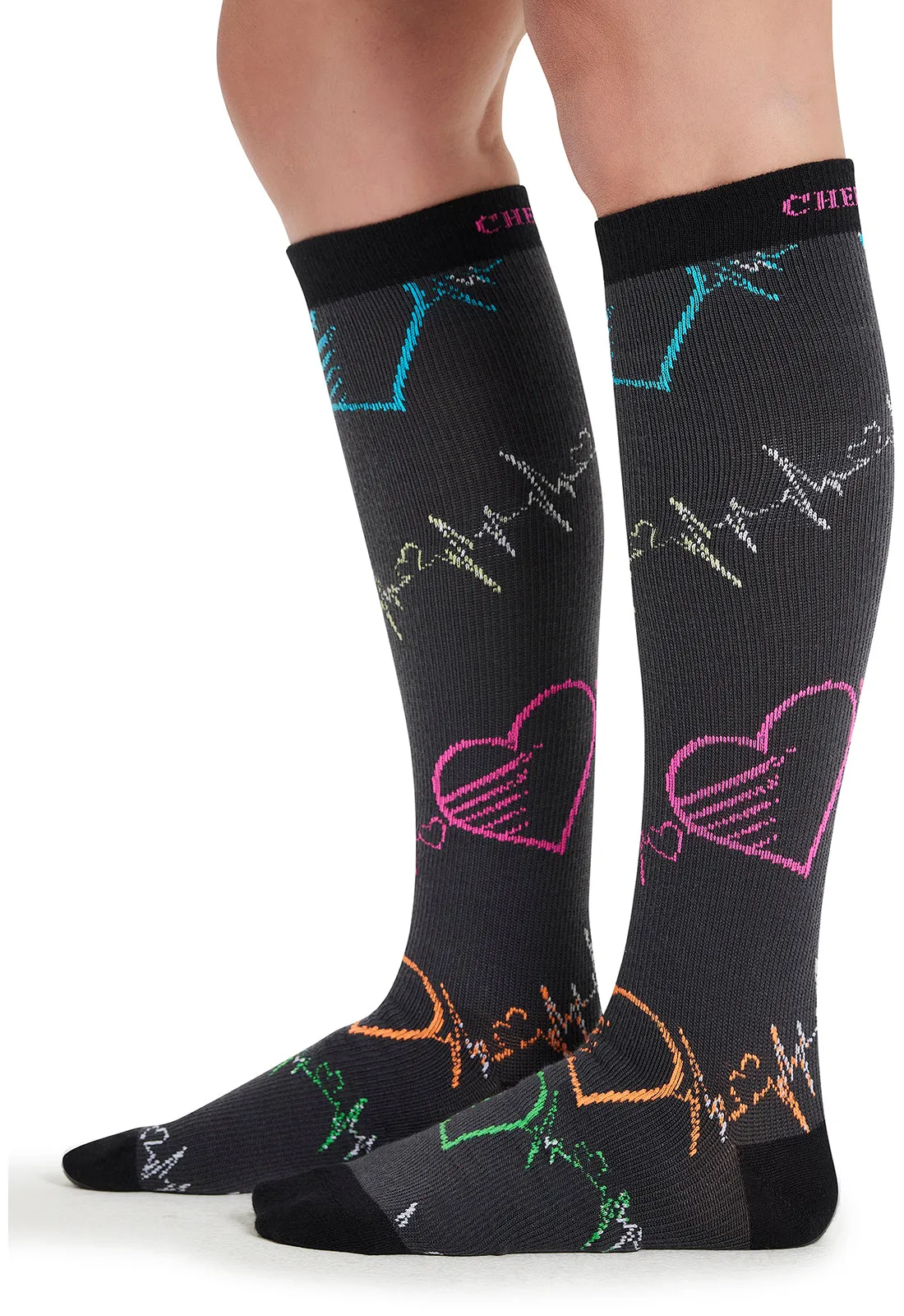 Legwear PRINTSUPPORT Women's 10-15mmHg Compression Socks Pop Beats