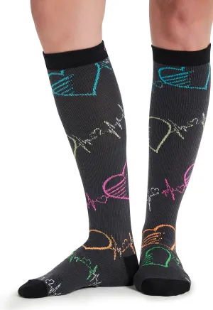 Legwear PRINTSUPPORT Women's 10-15mmHg Compression Socks Pop Beats