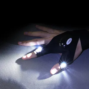 Letsgost LED Flashlight Waterproof Gloves - Practical Durable Fingerless Gloves