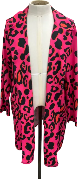 Limited Collection Pink Longline Animal Print Blazer UK 26