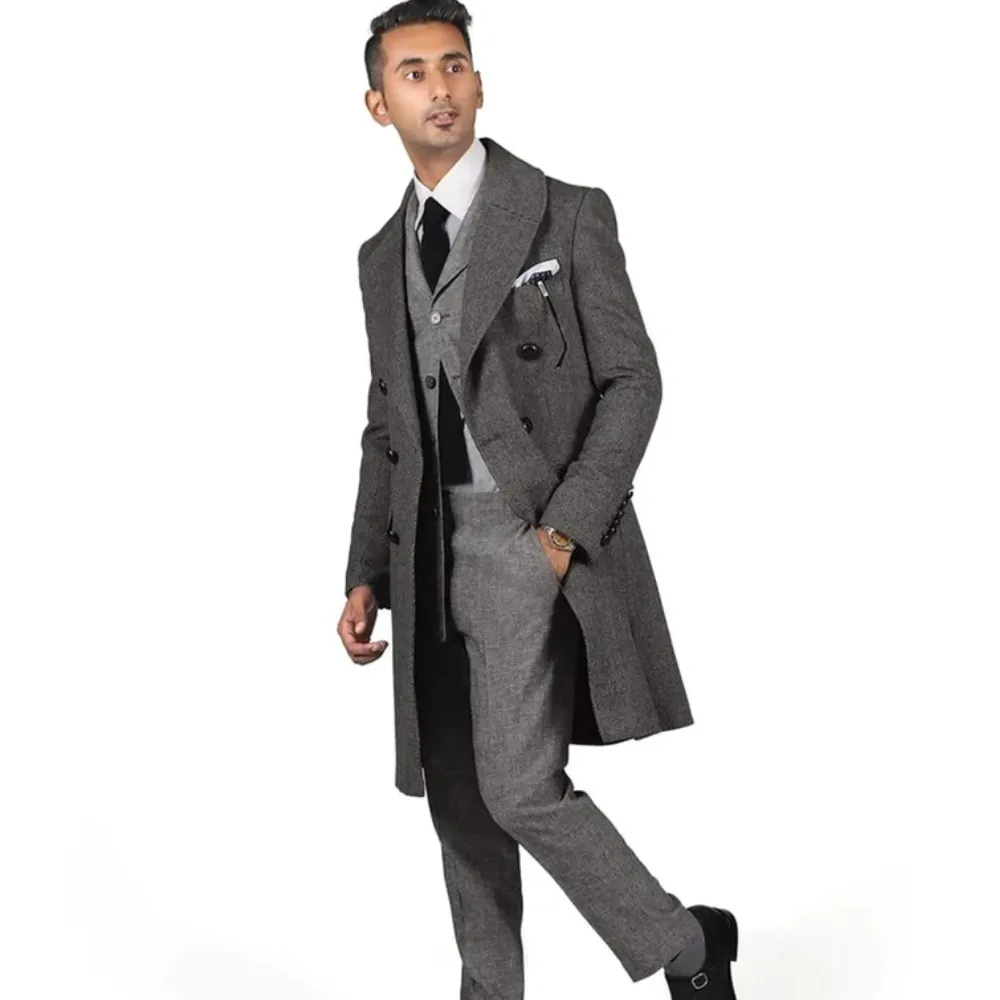 Linen Double-Breasted Suit