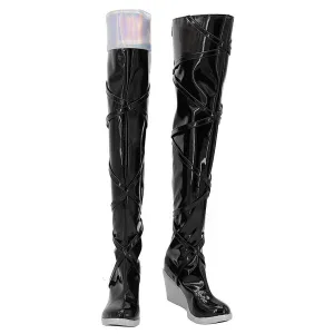 LOL K/DA ALL OUT Seraphine Superstar Black Shoes Cosplay Boots