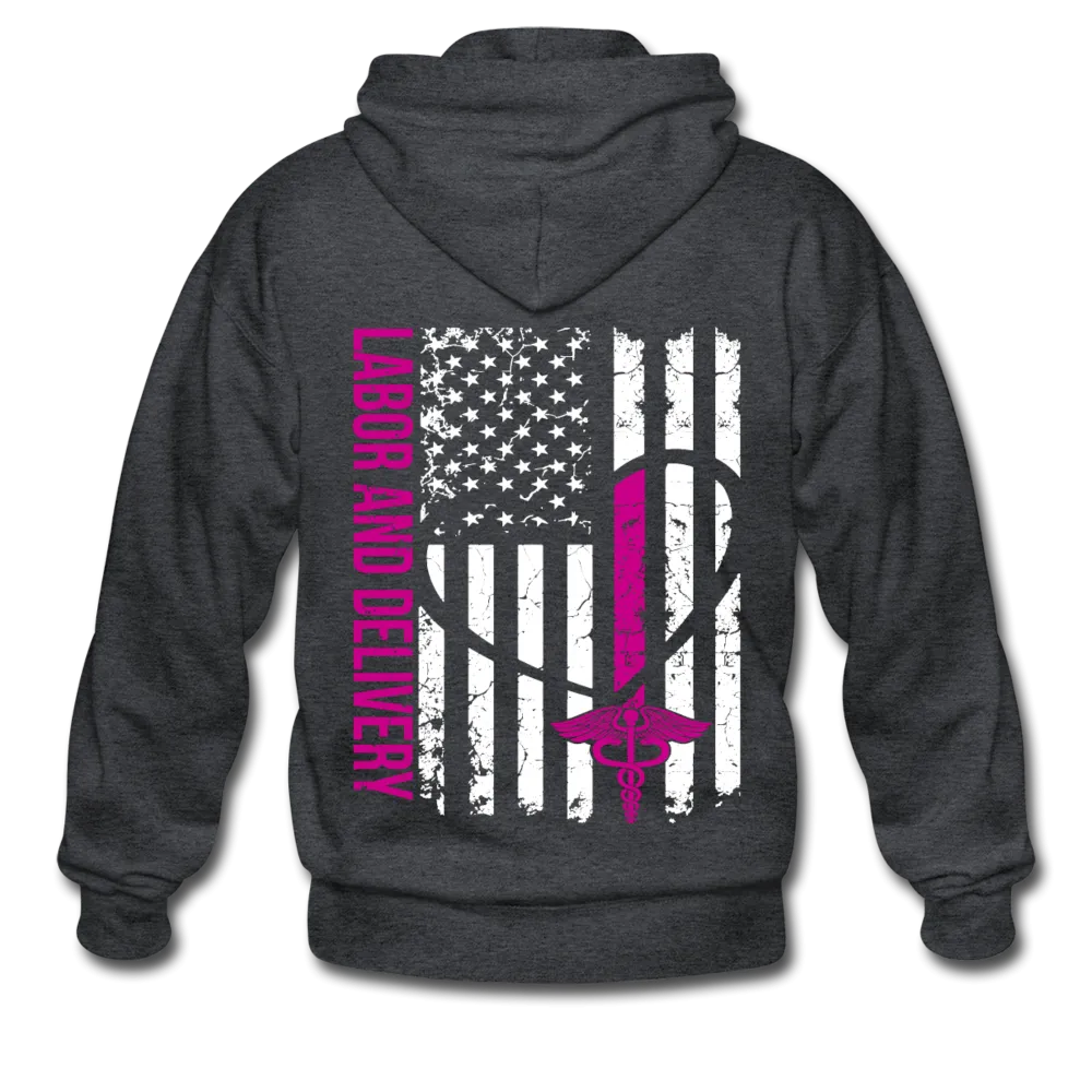 Lori RN Baby Feet Gildan Heavy Blend Adult Zip Hoodie