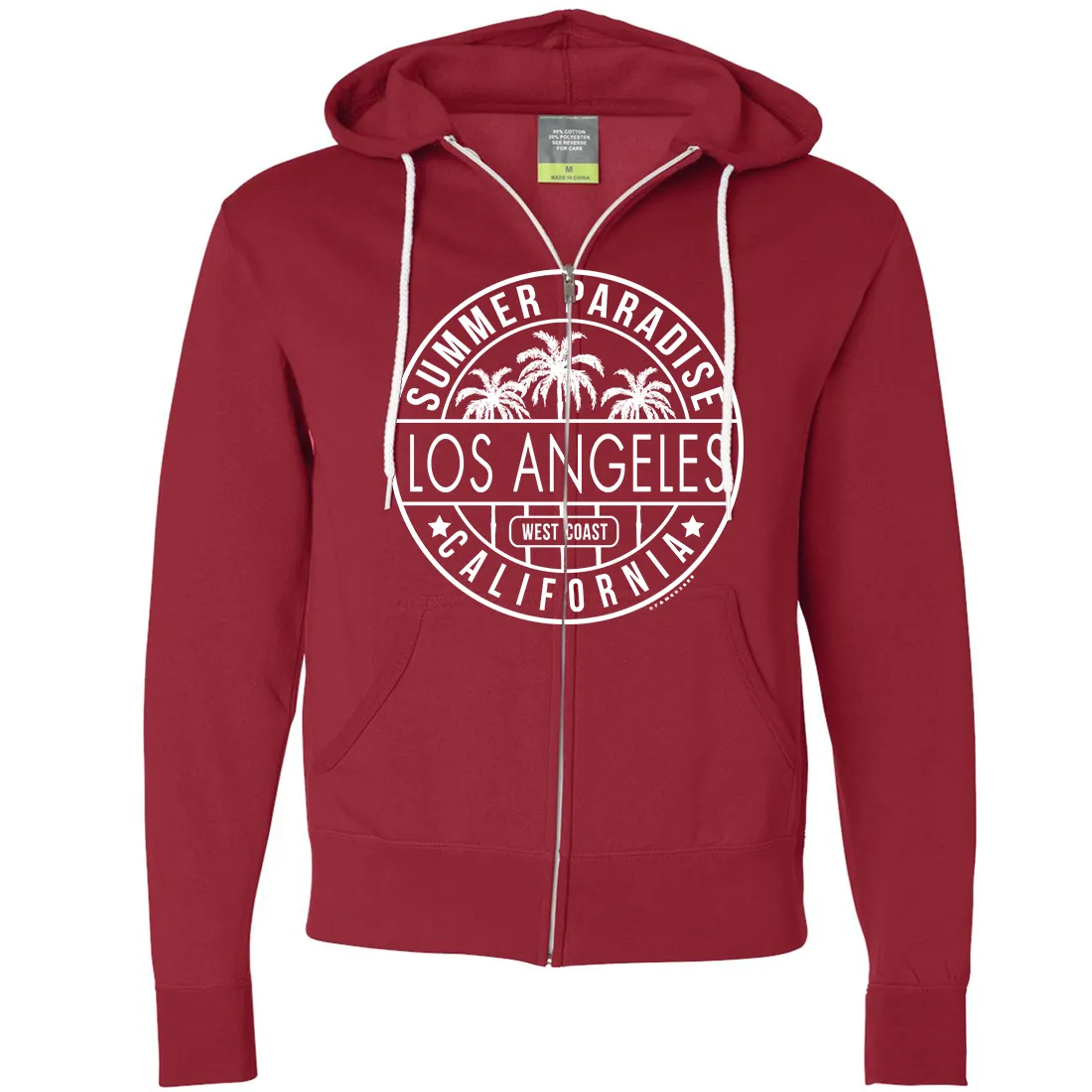 Los Angeles California West Coast Zip-Up Hoodie