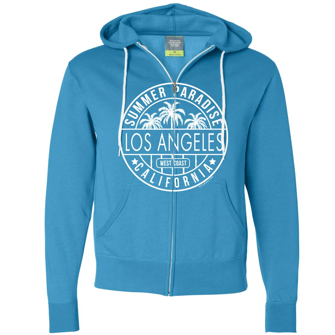 Los Angeles California West Coast Zip-Up Hoodie