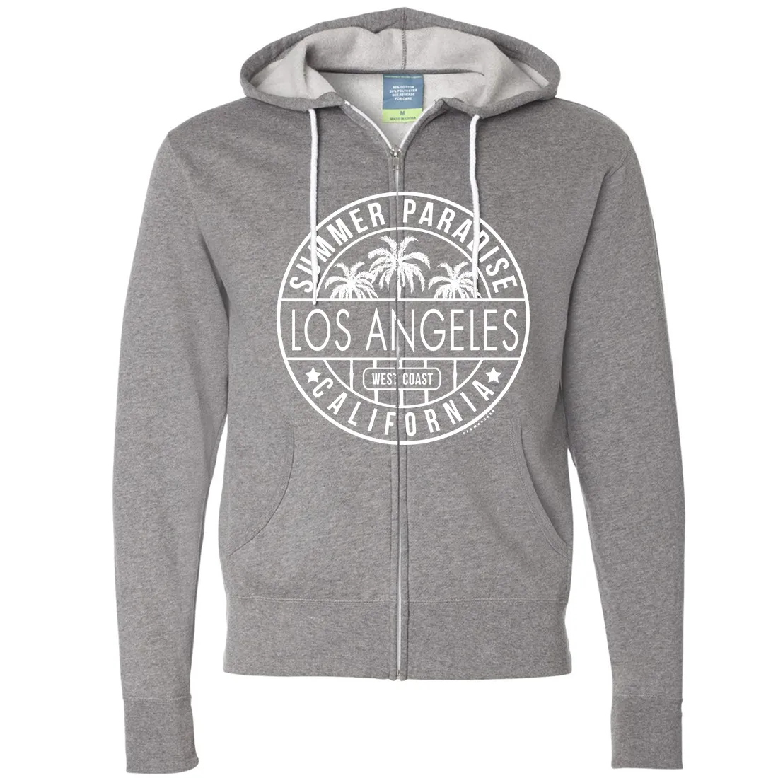 Los Angeles California West Coast Zip-Up Hoodie