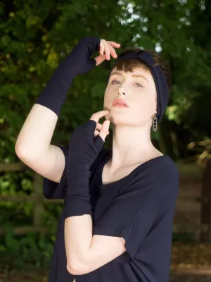 'Lotus' mitt - Navy