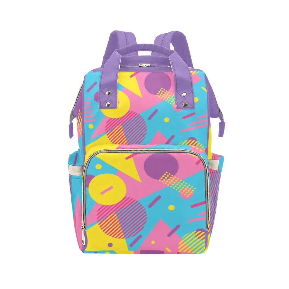 LOUD 90s Wallpaper Print Multi-Function Backpack