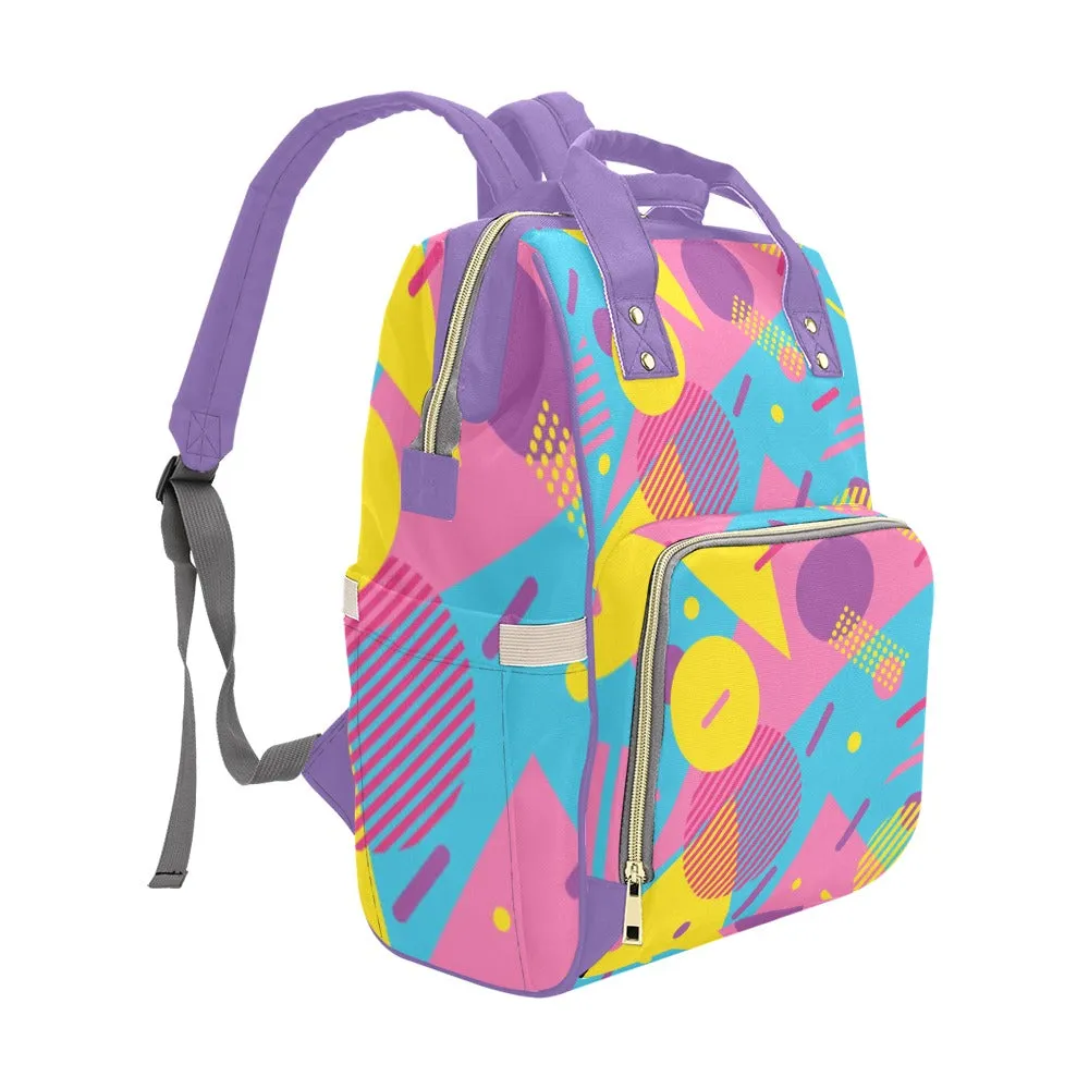 LOUD 90s Wallpaper Print Multi-Function Backpack