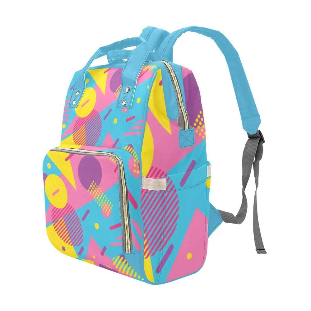 LOUD 90s Wallpaper Print Multi-Function Backpack